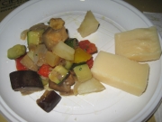 Cena antispreco: caponata di verdure e parmigiano