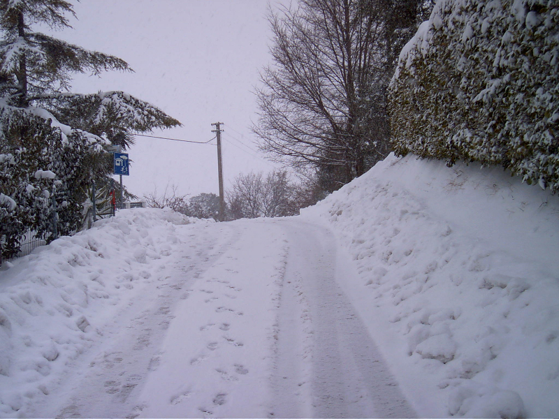 Vie di Ostra innevate