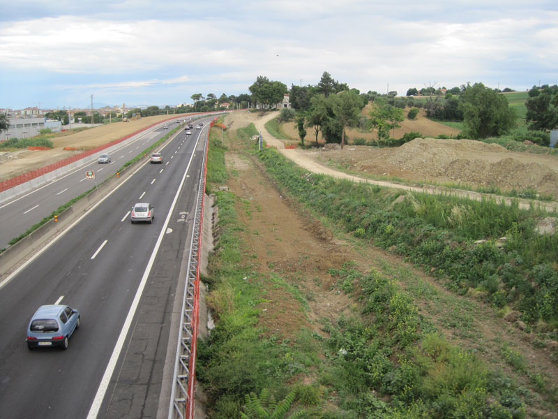 Dal cavalcavia di via Belardinelli, guardando verso sud