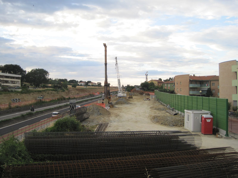 Dal cavalcavia di via Po, guardando verso nord