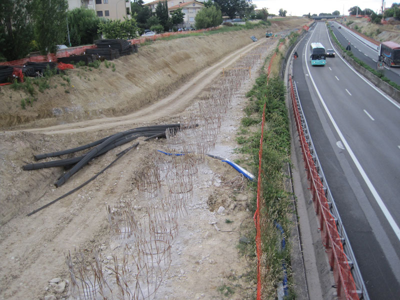 Dal cavalcavia di via Po, guardando verso nord