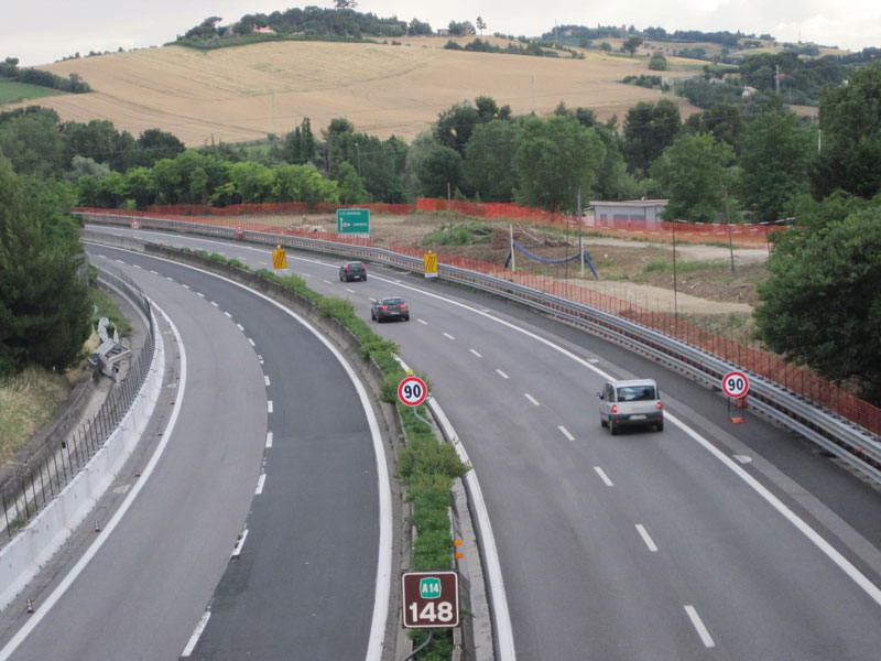 Dal cavalcavia di via Po, guardando verso sud