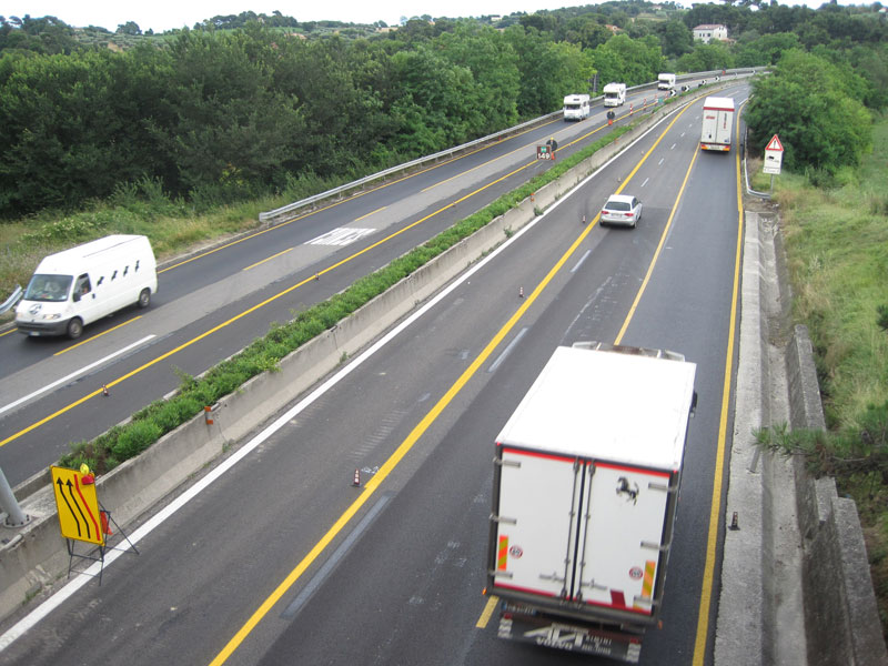 Dal cavalcavia di strada del Giardino, guardando verso sud