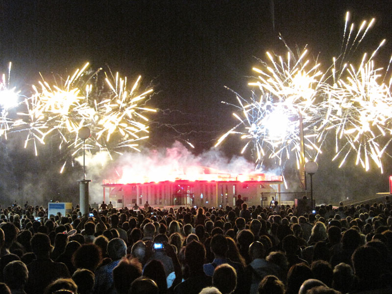 I fuochi artificiali dalla Rotonda a Mare