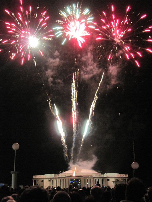 I fuochi artificiali dalla Rotonda a Mare