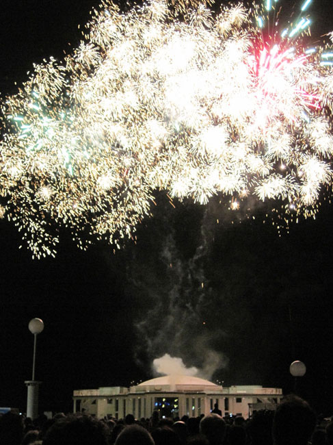 I fuochi artificiali dalla Rotonda a Mare