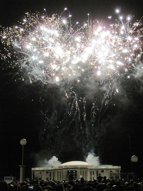 I fuochi artificiali dalla Rotonda a Mare