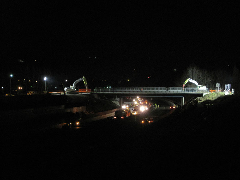 L'inizio dei lavori di demolizione