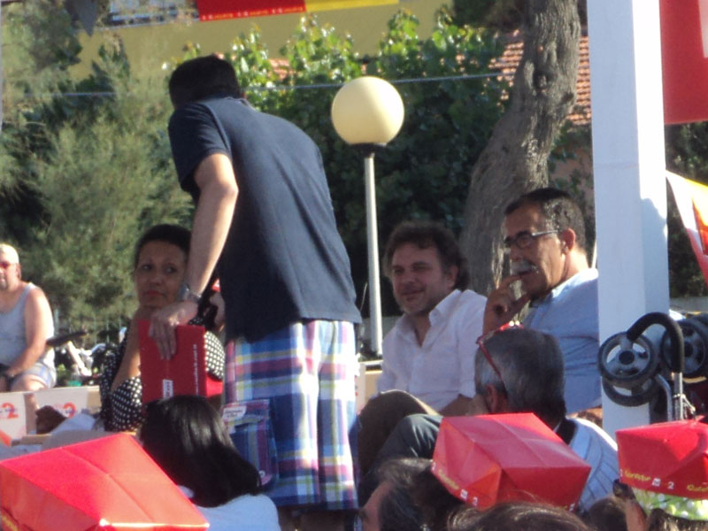 Lirio Abbate e Sandro Ruotolo nel parterre