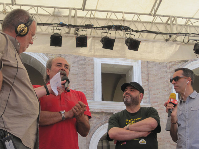 Il Sindaco Giuseppe Paolini con Cirri, Dell'Olio e Solibello