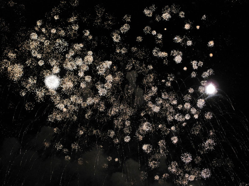 Fuochi d'artificio sul mare