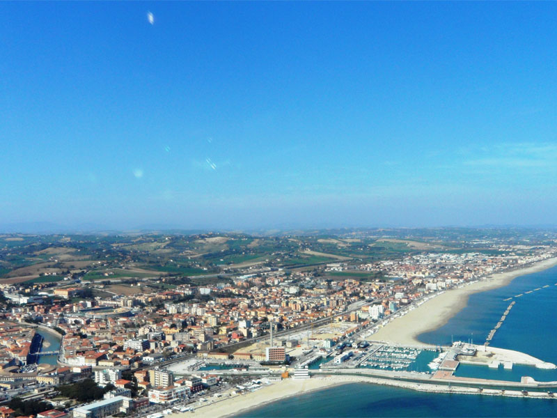 Foto aerea del Misa a Senigallia