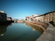 Il fiume Misa in centro a Senigallia