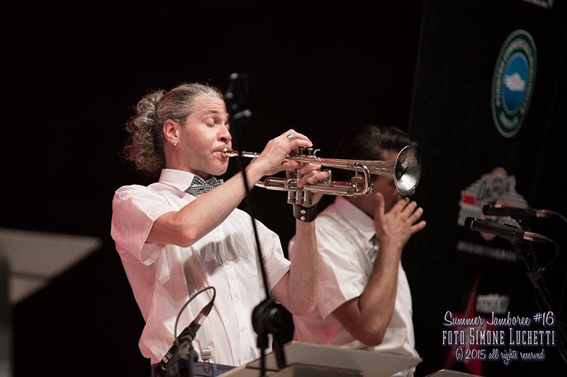 Musicisti sul palco del Summer Jamboree 2015