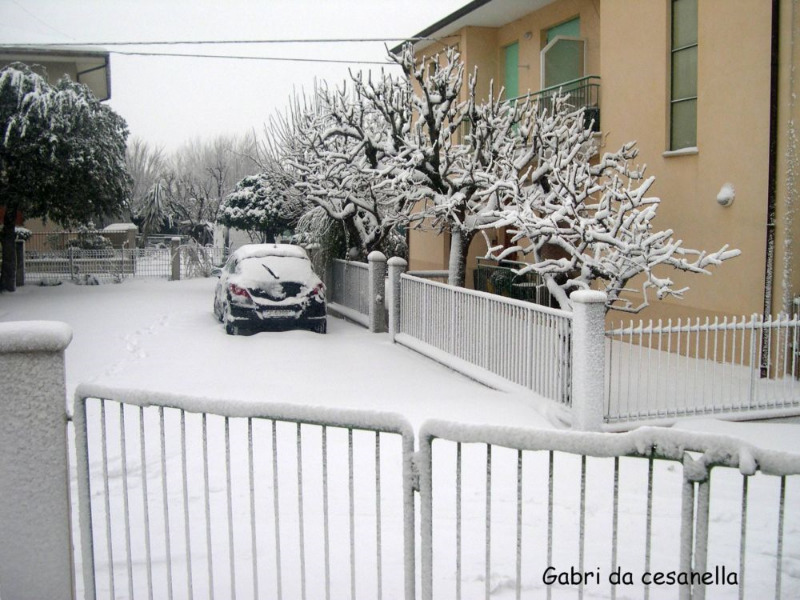 Senigallia, zona Cesanella innevata