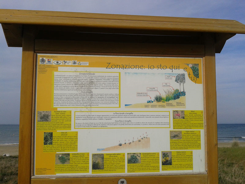 Cartello zone dunali