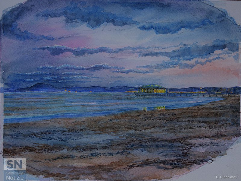 24/05/2017 - La spiaggia d'inverno in acquerello