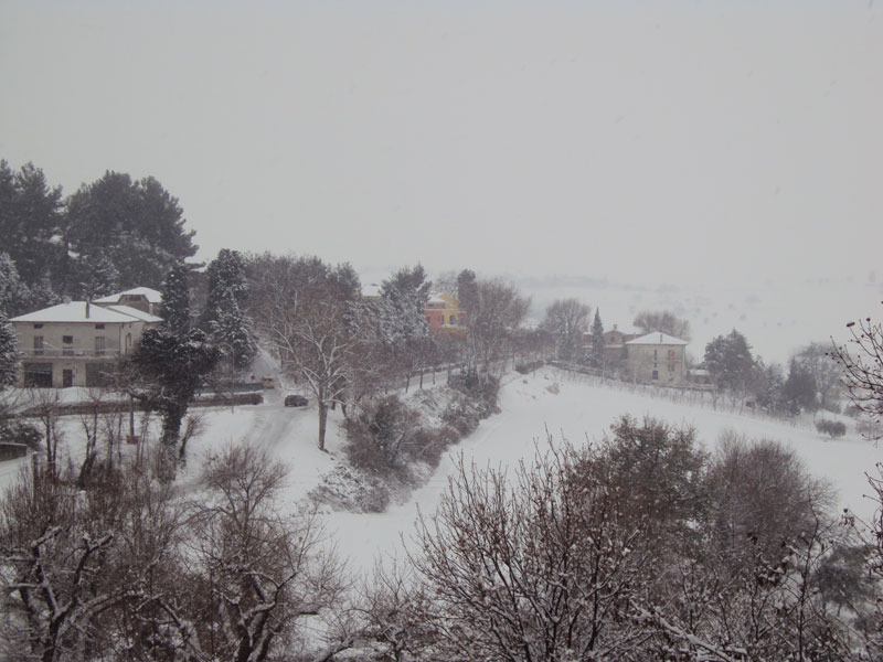 Colline intorno a Corinaldo la mattina del 3 febbraio