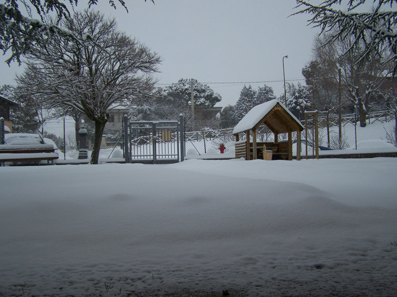 Zona Vallone di Senigallia coperta da una coltre bianca