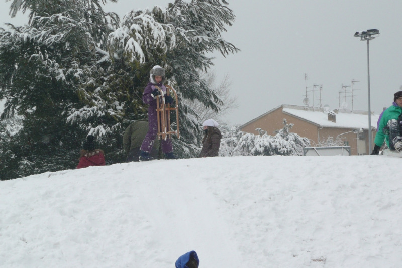 Senigallia, parco della Pace sotto la neve