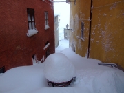 Strade di Arcevia sepolte dalla neve