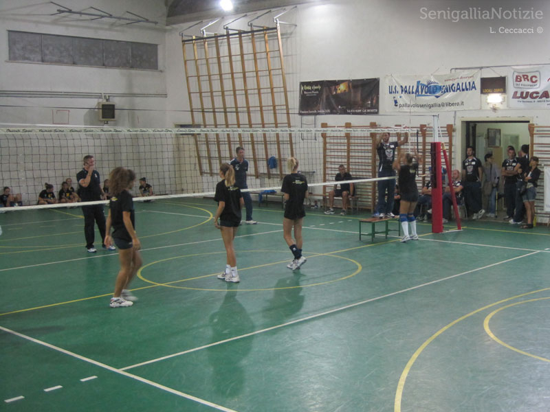 La U.S. Pallavolo Senigallia durante l'allenamento