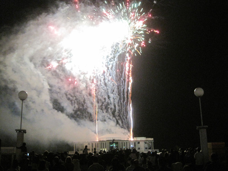 Lo spettacolo iniziale alla Rotonda