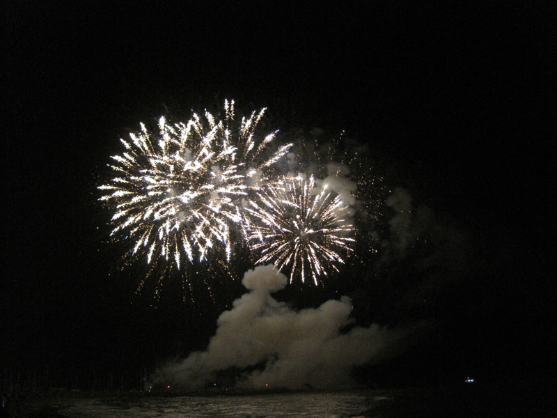 I fuochi artificiali in gara dell'azienda Piros