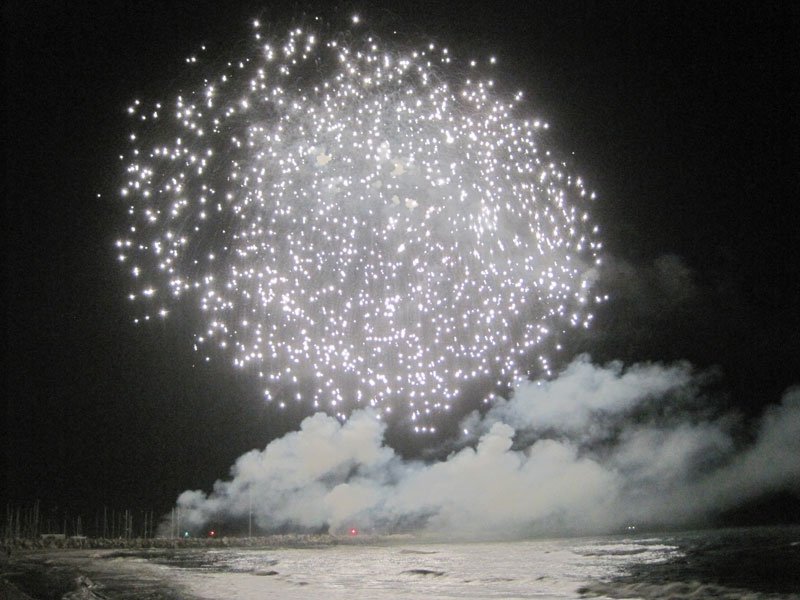 I fuochi artificiali in gara dell'azienda Piros