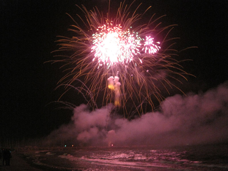 I fuochi artificiali in gara dell'azienda Piros