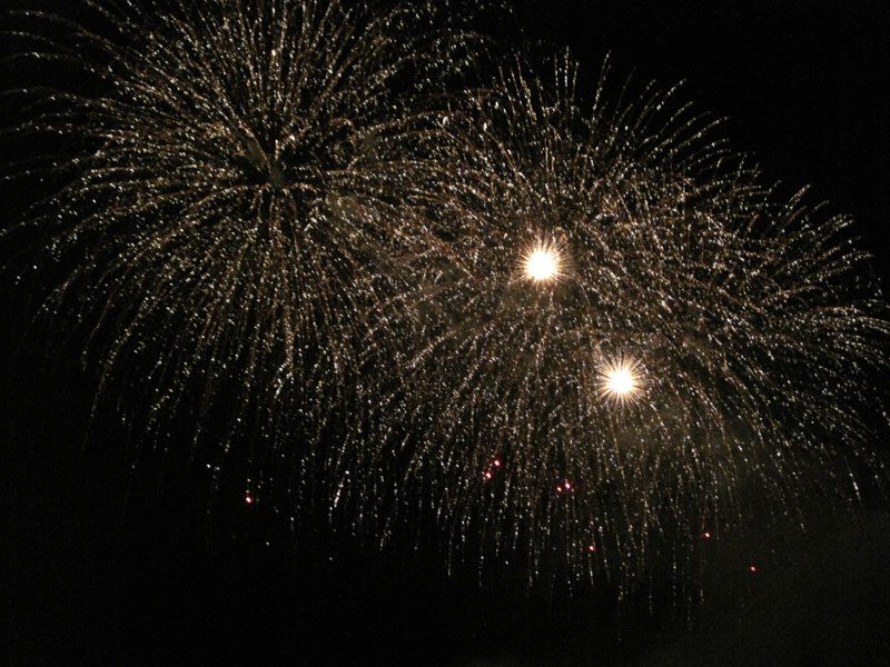 I fuochi artificiali in gara dell'azienda Piros