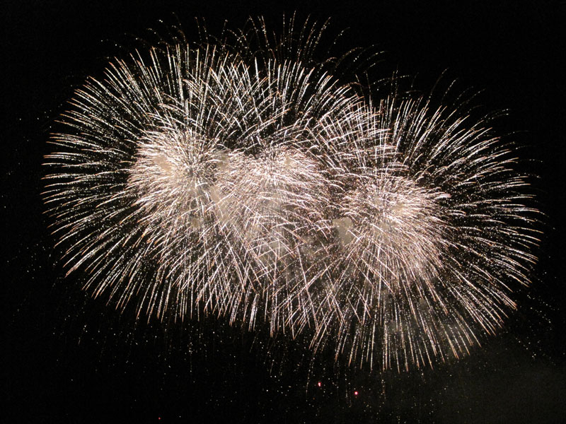I fuochi artificiali in gara dell'azienda Piros