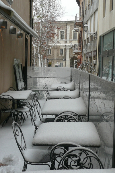 Il Centro Storico di Senigallia sotto la neve