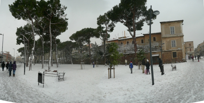 Il Centro Storico di Senigallia sotto la neve