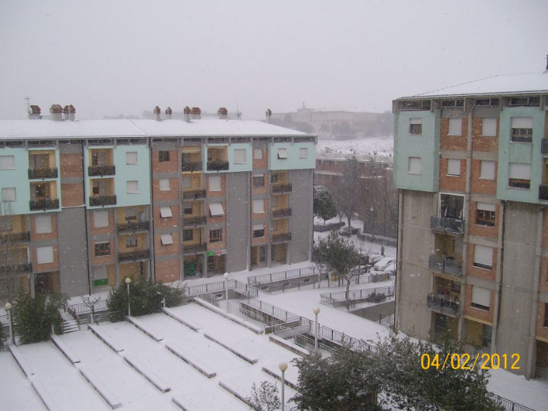 Veduta da un'abitazione vicino al parco della Pace