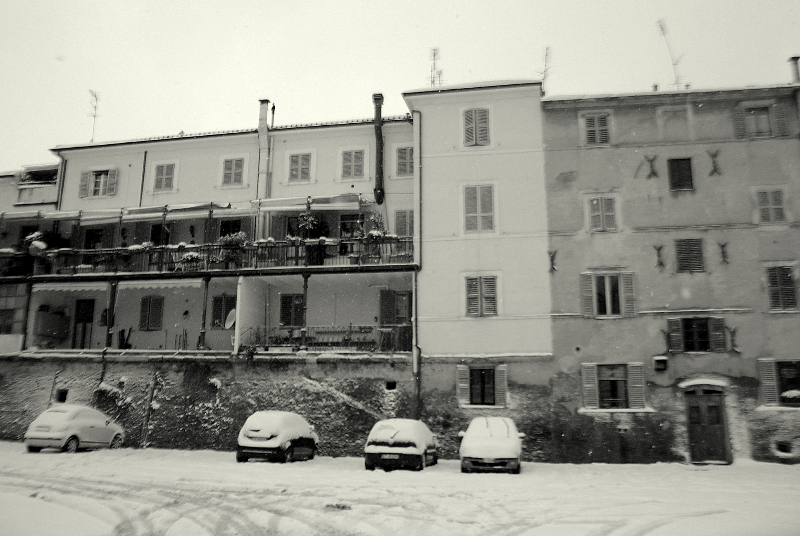 Uno scorcio di viale Leopardi
