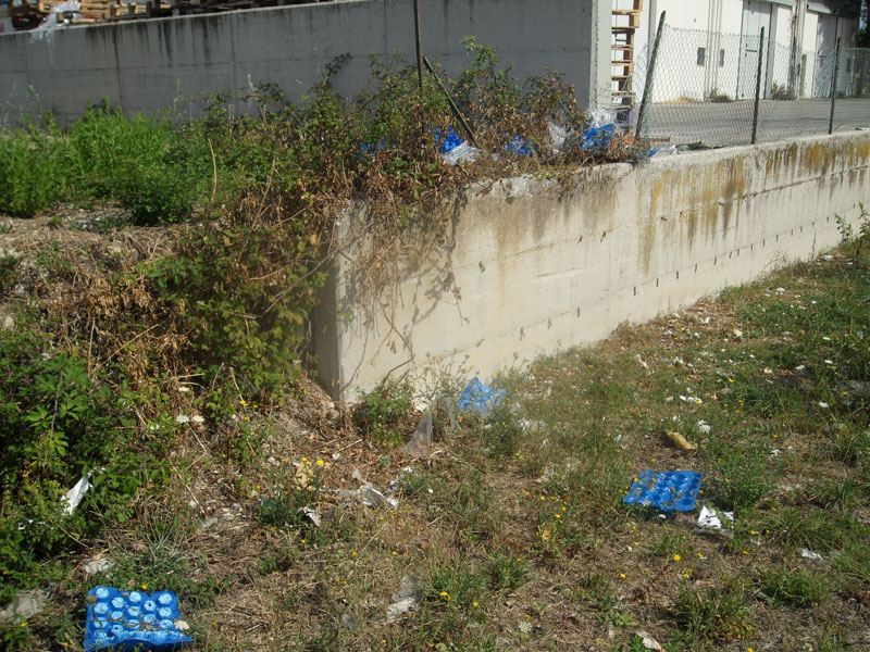 Sporcizia nel Bosco di Topolino a Senigallia
