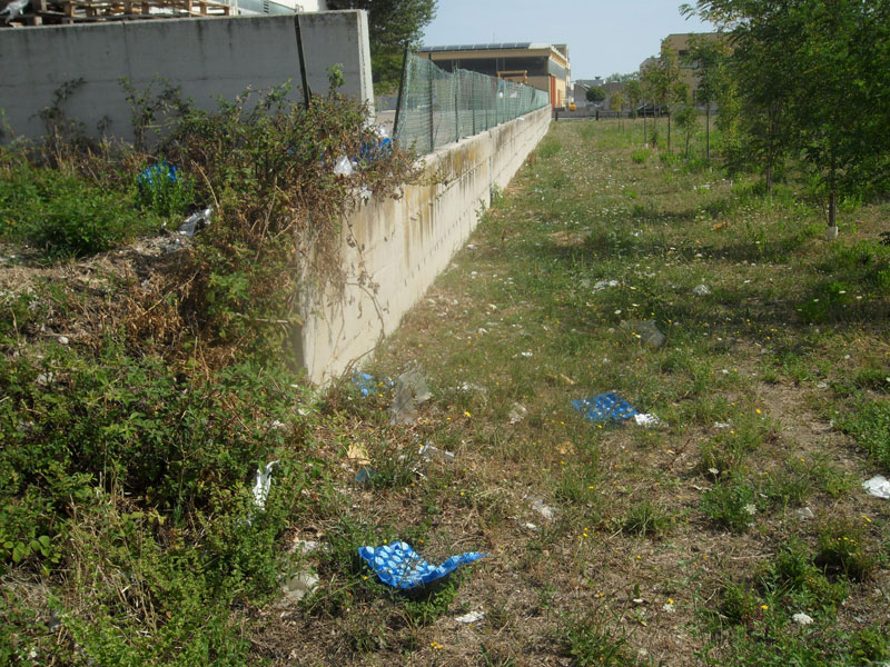 Sporcizia nel Bosco di Topolino a Senigallia