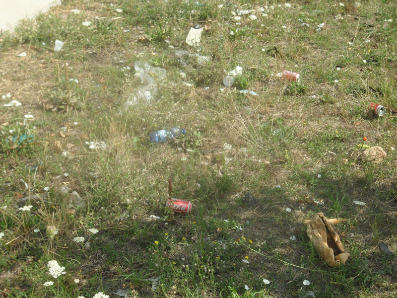 Sporcizia nel Bosco di Topolino a Senigallia