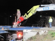Il distacco della struttura del ponte dai terrapieni