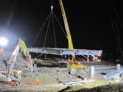 Il cavalcavia di via Po viene staccato e rimosso