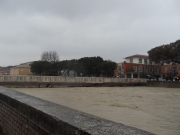 Il Misa in piena da via Portici Ercolani