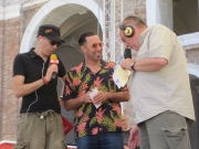 Angelo Di Liberto sul palco con Solibello e Cirri