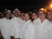 Anche lo staff di Moreno Cedroni, terminato l\'appuntamento con Rotonda Icecream, si è unito alla festa