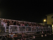 La tribuna con i posti a sedere allestita per i concerti