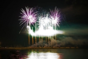 Fuochi d\'artificio visti dalla Rotonda a Mare