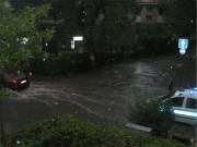 Senigallia, via Mercantini sott\'acqua