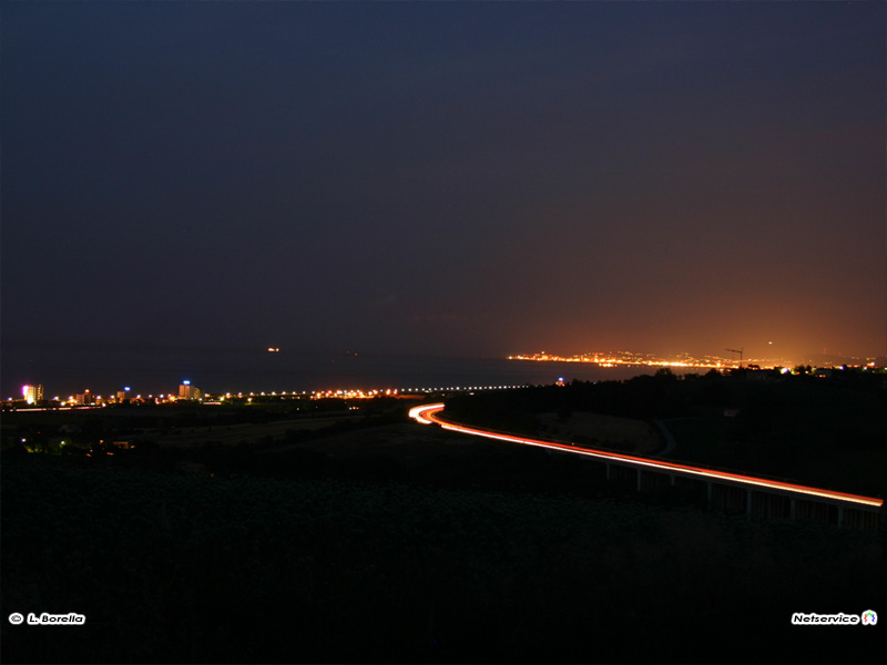 22/02/2011 - Riviera tra Senigallia e Ancona in notturna